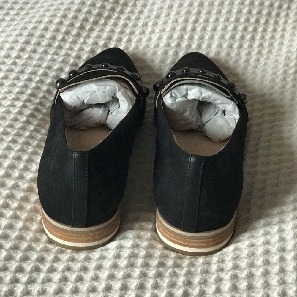 NWT Dr. Scholls Faxon Stud Black Loafers - Picture 4 of 5